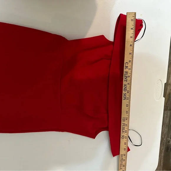 New Karlie Red Shoulder Dress Women Size Large - Picture 5 of 11